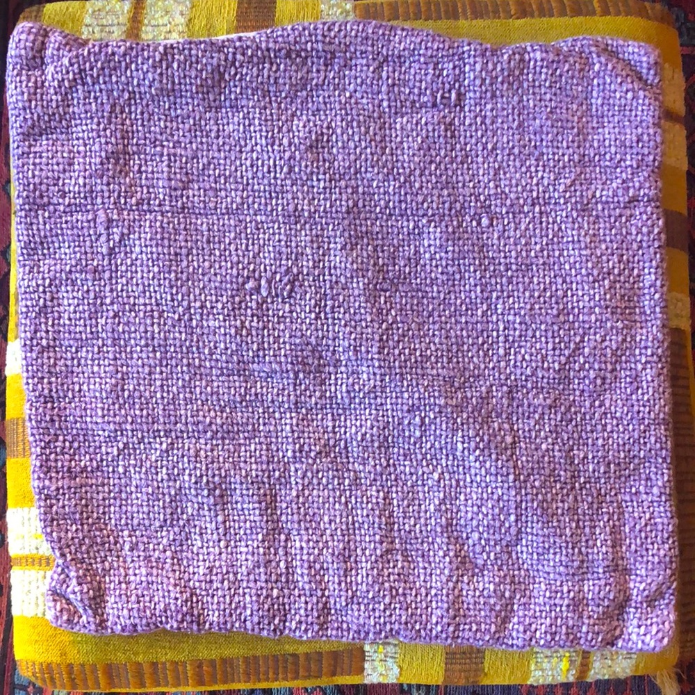 Pottery Barn Purple Thistle Woven Pillow Cover Sham 20 x 20 Square Zippe…